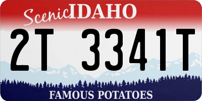ID license plate 2T3341T