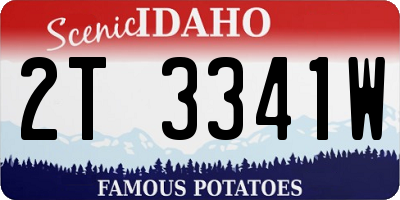 ID license plate 2T3341W