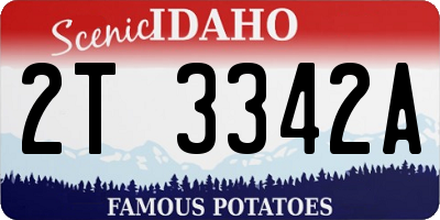 ID license plate 2T3342A