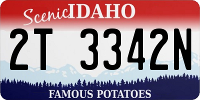 ID license plate 2T3342N