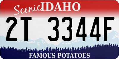 ID license plate 2T3344F