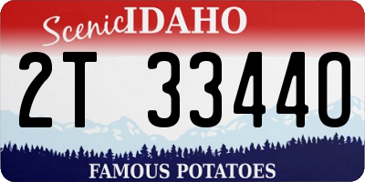 ID license plate 2T3344O