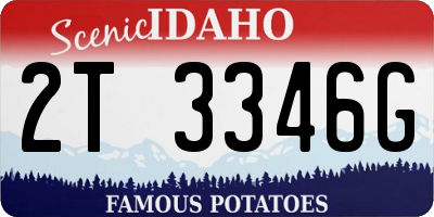ID license plate 2T3346G
