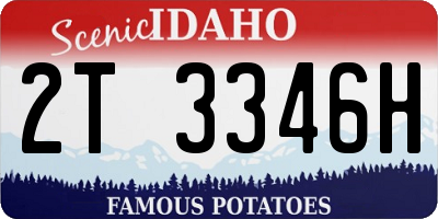 ID license plate 2T3346H