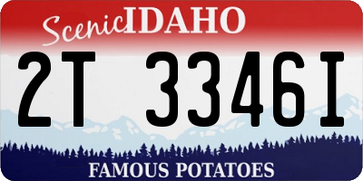 ID license plate 2T3346I