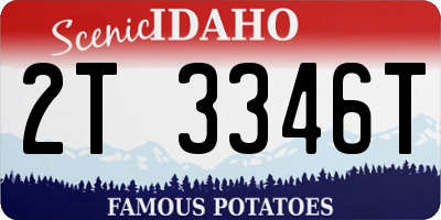 ID license plate 2T3346T
