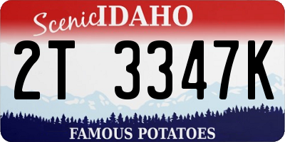ID license plate 2T3347K