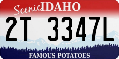 ID license plate 2T3347L
