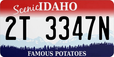 ID license plate 2T3347N