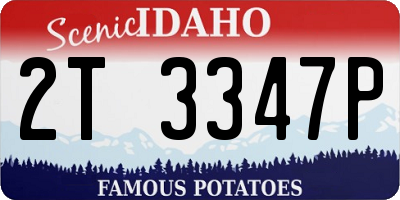 ID license plate 2T3347P