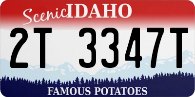 ID license plate 2T3347T