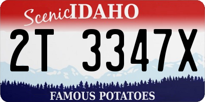 ID license plate 2T3347X