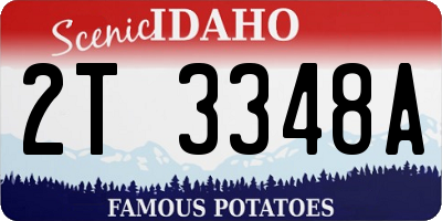 ID license plate 2T3348A