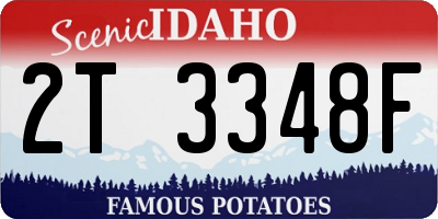 ID license plate 2T3348F