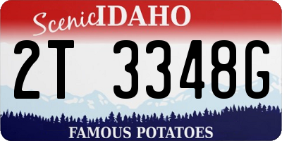 ID license plate 2T3348G