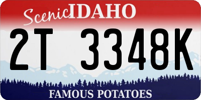 ID license plate 2T3348K