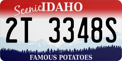 ID license plate 2T3348S