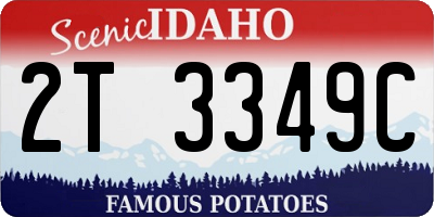 ID license plate 2T3349C