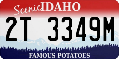 ID license plate 2T3349M