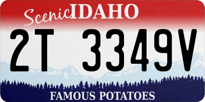 ID license plate 2T3349V