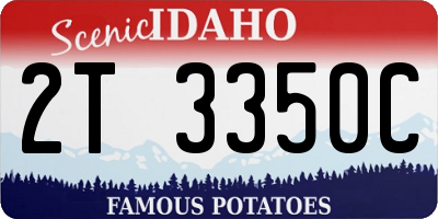 ID license plate 2T3350C