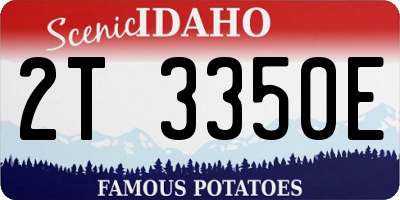 ID license plate 2T3350E