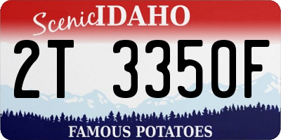 ID license plate 2T3350F