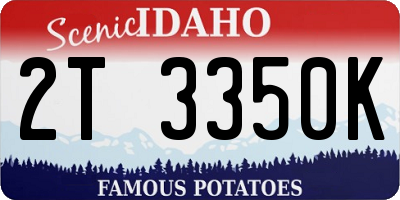 ID license plate 2T3350K