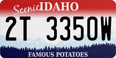 ID license plate 2T3350W