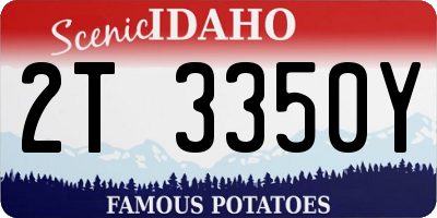 ID license plate 2T3350Y
