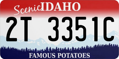 ID license plate 2T3351C