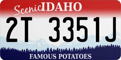 ID license plate 2T3351J