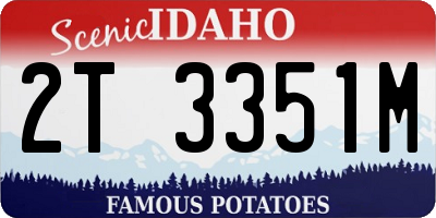 ID license plate 2T3351M