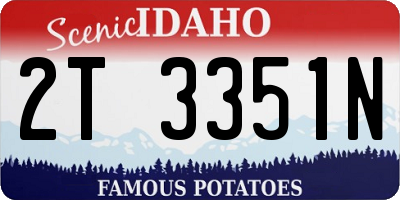 ID license plate 2T3351N