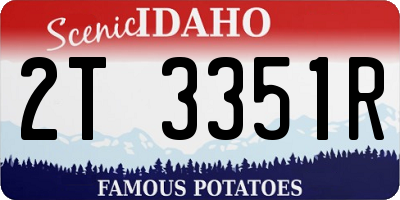 ID license plate 2T3351R