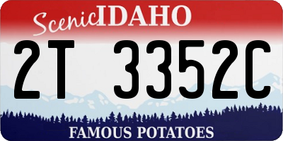 ID license plate 2T3352C