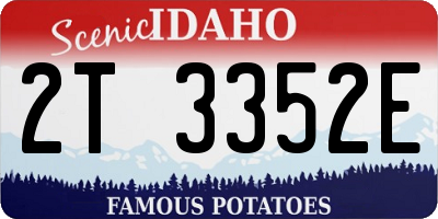 ID license plate 2T3352E