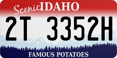 ID license plate 2T3352H