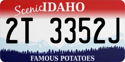 ID license plate 2T3352J