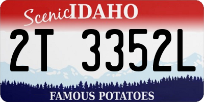 ID license plate 2T3352L