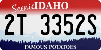 ID license plate 2T3352S