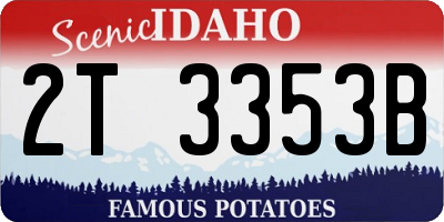 ID license plate 2T3353B