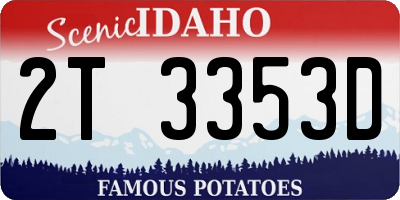 ID license plate 2T3353D
