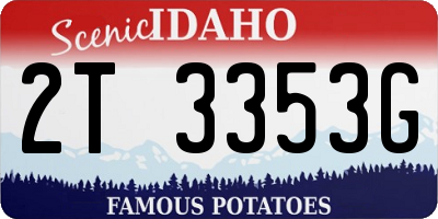 ID license plate 2T3353G
