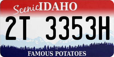ID license plate 2T3353H