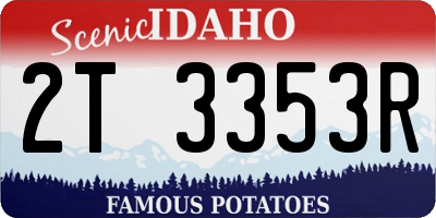ID license plate 2T3353R
