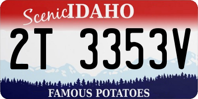 ID license plate 2T3353V
