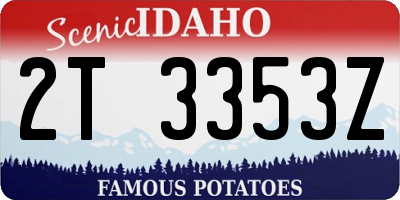 ID license plate 2T3353Z