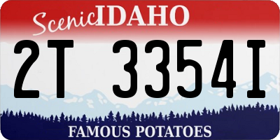 ID license plate 2T3354I