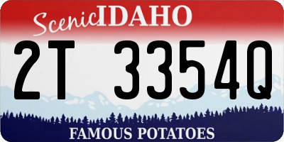 ID license plate 2T3354Q
